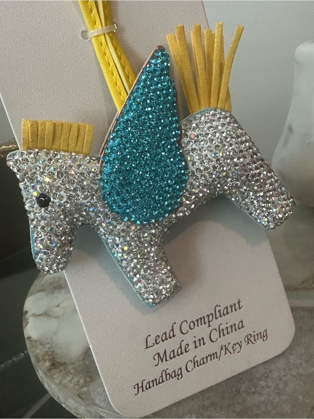 Natasha Sparkle Unicorn leather Handbag Charm/keychain